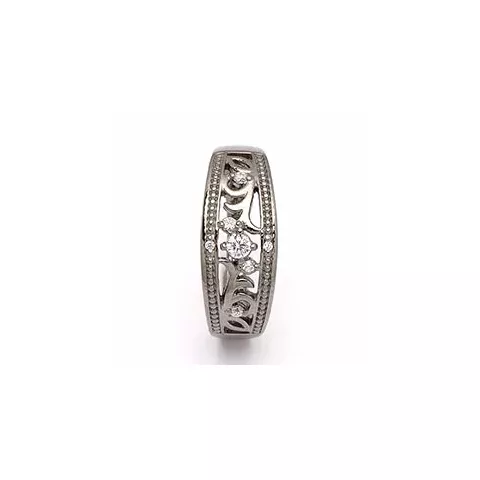 ring in zwart gerhodineerd zilver