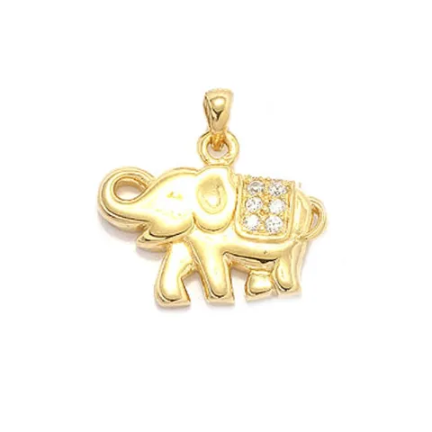 Olifant hanger in verguld sterlingzilver