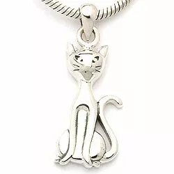 Katten hanger in zilver
