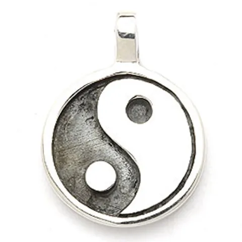 Yin yang hanger in zilver