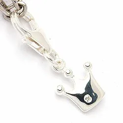 Kroon bedeltjes voor armband in zilver