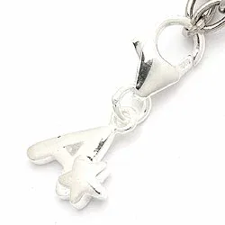 Letter a bedeltje in zilver