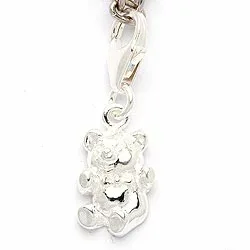 Teddybeer bedeltje in zilver