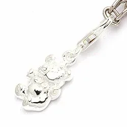 Teddybeer bedeltje in zilver