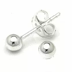 4 mm bolletje oorbellen in zilver