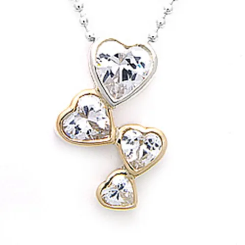 hart ketting in zilver