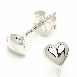 Goedkoop hart oorbellen in zilver