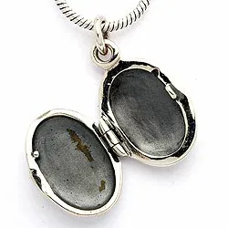 14 x 21 mm medaillon met gravure in zilver