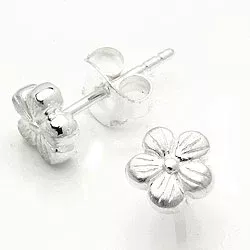 bloemen oorbellen in zilver