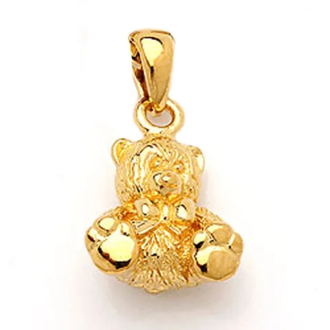 Teddybeer hanger in verguld sterlingzilver