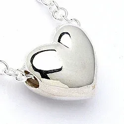 hart hanger met ketting in zilver