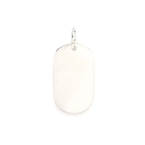 dogtag hanger in zilver