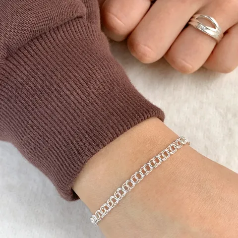 Echt armband in zilver x 3,8 mm
