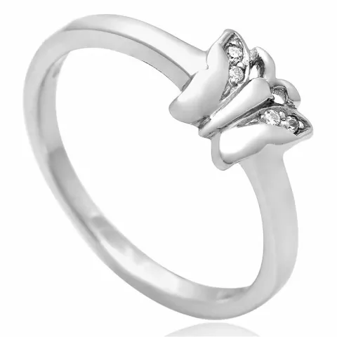 Elegant vlinder ring in zilver