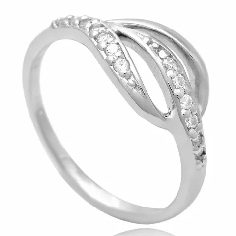 witte zirkoon ring in zilver