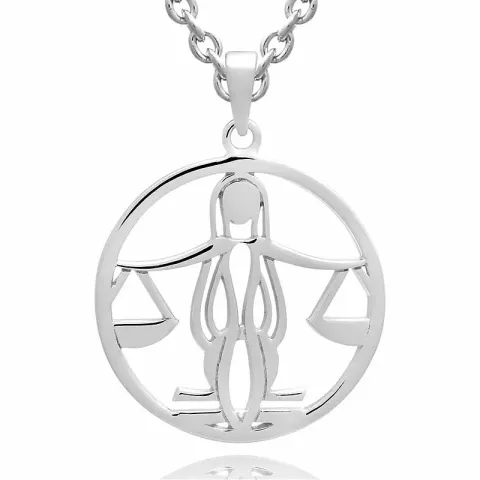 sterrenbeeld weegschaal hanger in zilver