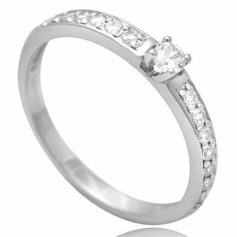 Elegant smal zirkoon ring in zilver