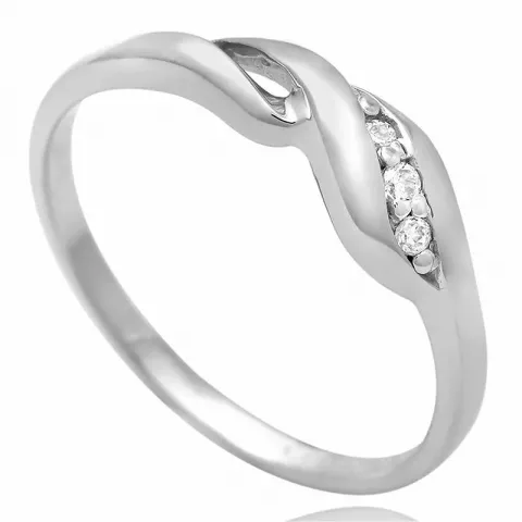 eenvoudige zirkoon ring in zilver