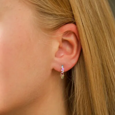 multikleurige halfcreool in zilver