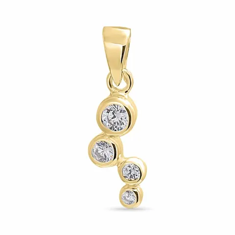 zirkoon hanger in verguld sterlingzilver - Bubbly Sparkle
