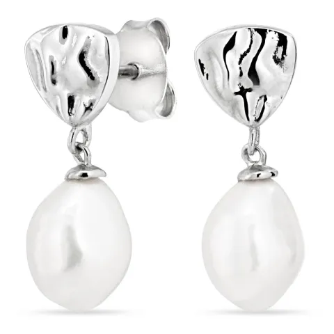 parel oorbellen in zilver