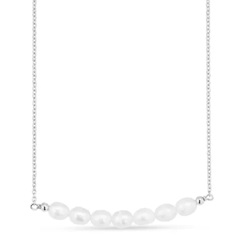 parel ketting in zilver