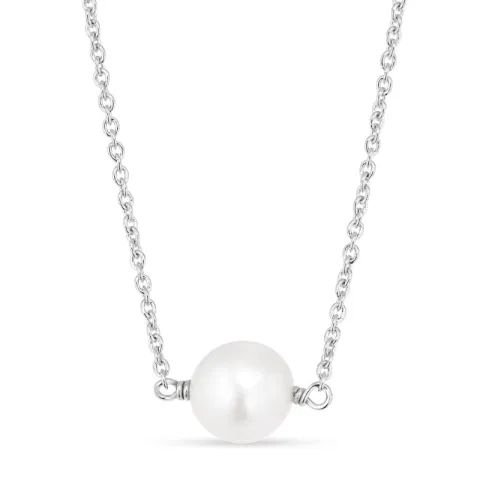 parel ketting in zilver