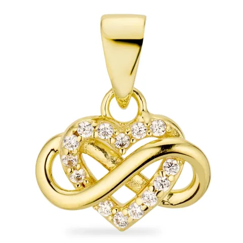 infinity zirkoon hanger in verguld sterlingzilver