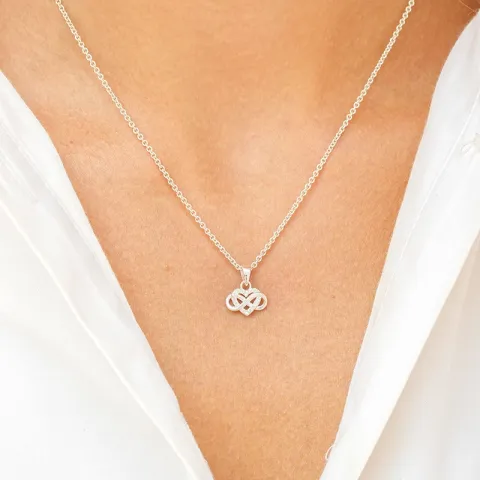 infinity zirkoon hanger in zilver