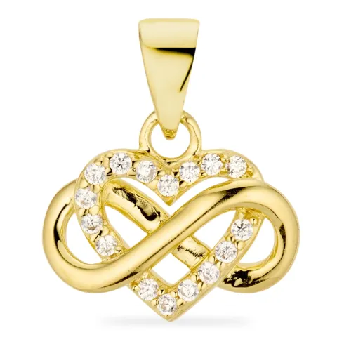 infinity zirkoon hanger in verguld sterlingzilver