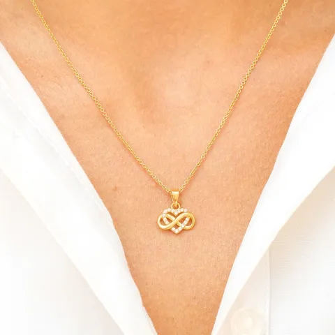 infinity zirkoon hanger in verguld sterlingzilver