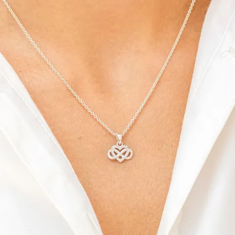 infinity zirkoon hanger in zilver