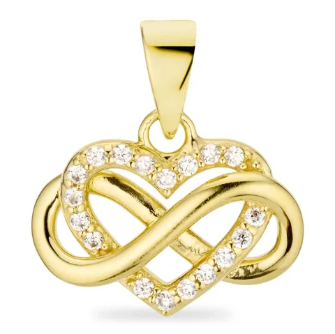 infinity zirkoon hanger in verguld sterlingzilver