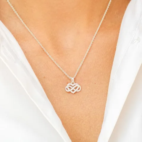 infinity zirkoon hanger in zilver