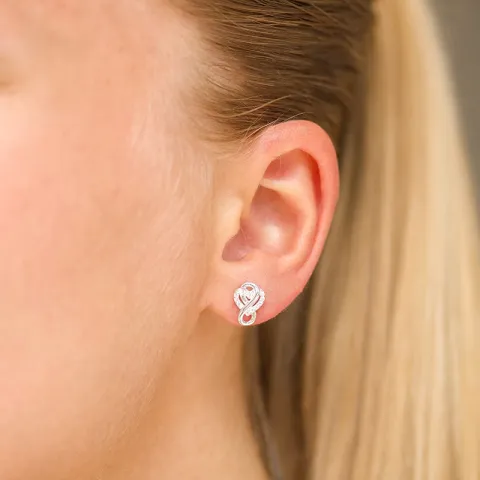 infinity zirkoon oorbellen in zilver