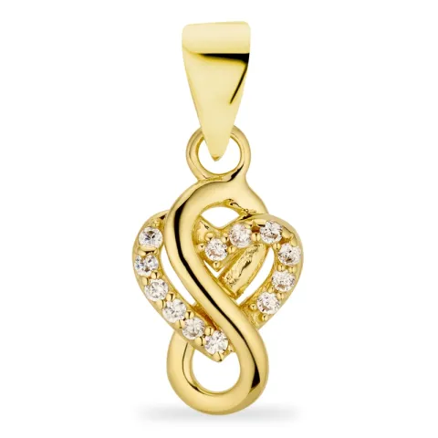 infinity zirkoon hanger in verguld sterlingzilver