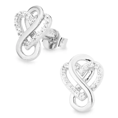 infinity zirkoon oorbellen in zilver