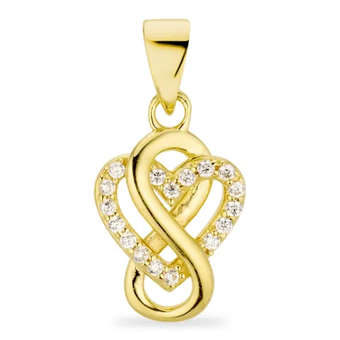 infinity zirkoon hanger in verguld sterlingzilver