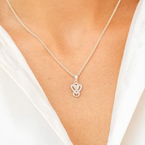 infinity zirkoon hanger in zilver