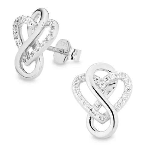 infinity zirkoon oorbellen in zilver