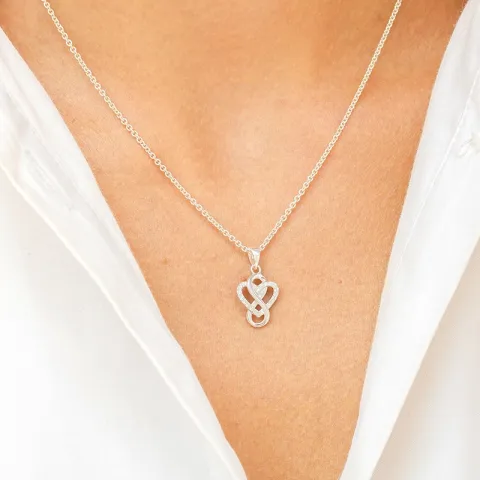 infinity zirkoon hanger in zilver