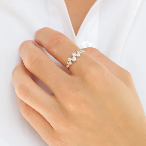 zirkoon ring in zilver - Bubbly Sparkle