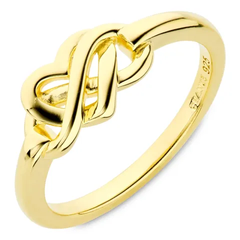 infinity ring in verguld sterlingzilver - Amoré