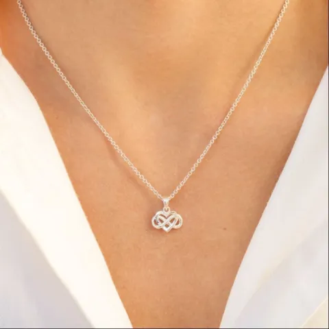 hart infinity hanger in zilver - Amoré