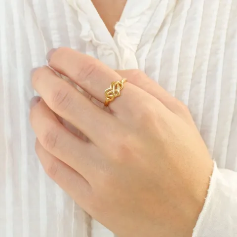 infinity ring in verguld sterlingzilver - Amoré