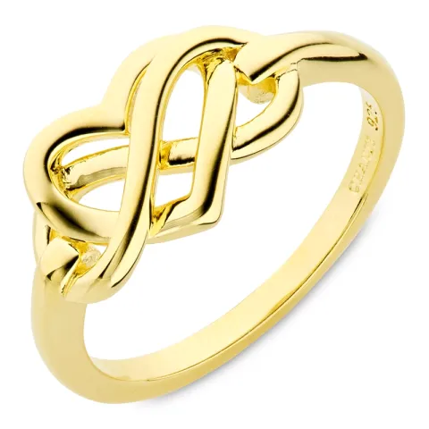 infinity ring in verguld sterlingzilver - Amoré