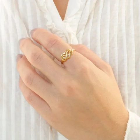 infinity ring in verguld sterlingzilver - Amoré