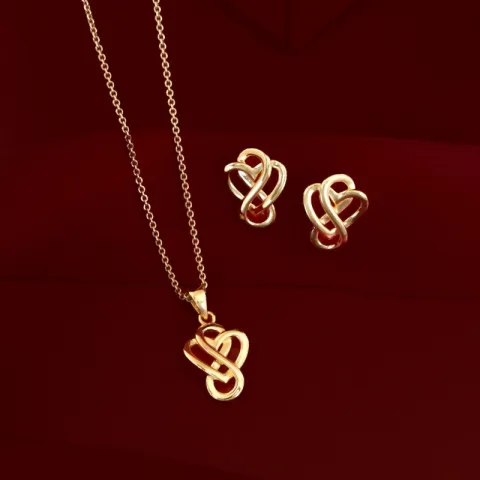 hart infinity hanger in verguld sterlingzilver - Amoré