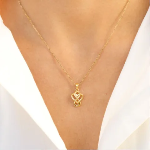 hart infinity hanger in verguld sterlingzilver - Amoré