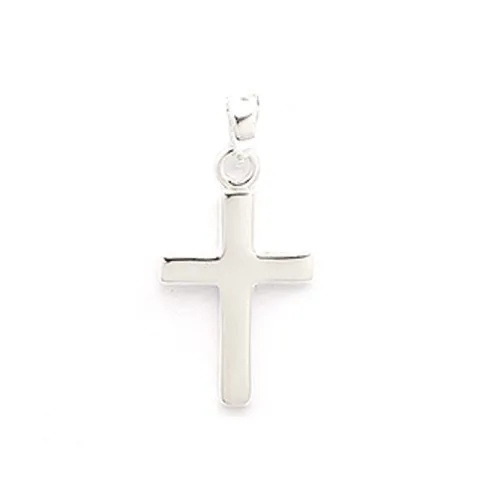 12 x 20 mm kruis hanger in zilver